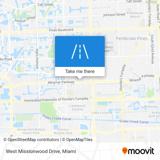 West Missionwood Drive map