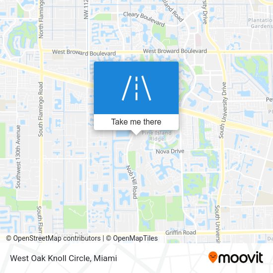 Mapa de West Oak Knoll Circle