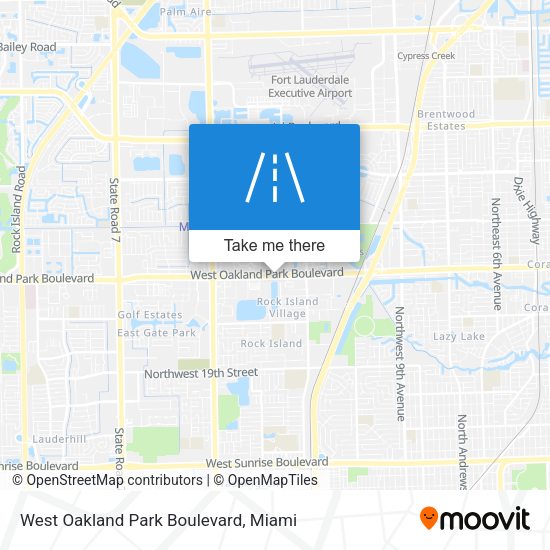 West Oakland Park Boulevard map