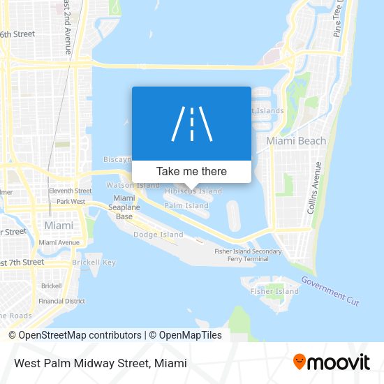West Palm Midway Street map