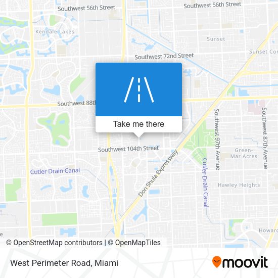 West Perimeter Road map