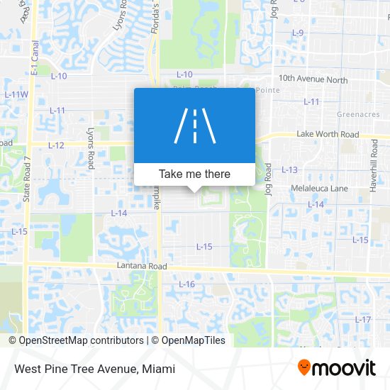 West Pine Tree Avenue map