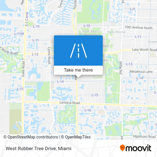 West Rubber Tree Drive map