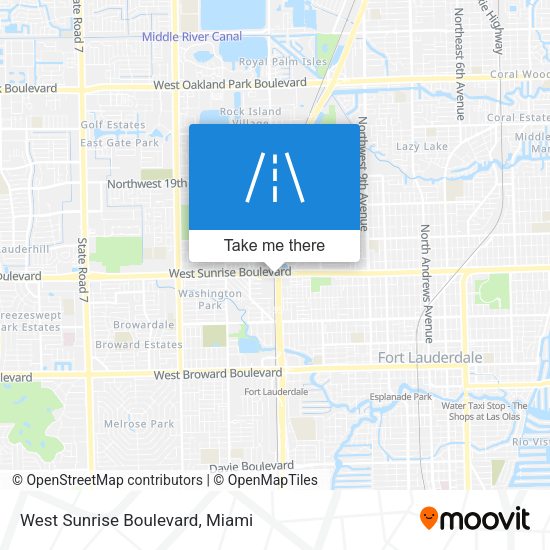 West Sunrise Boulevard map