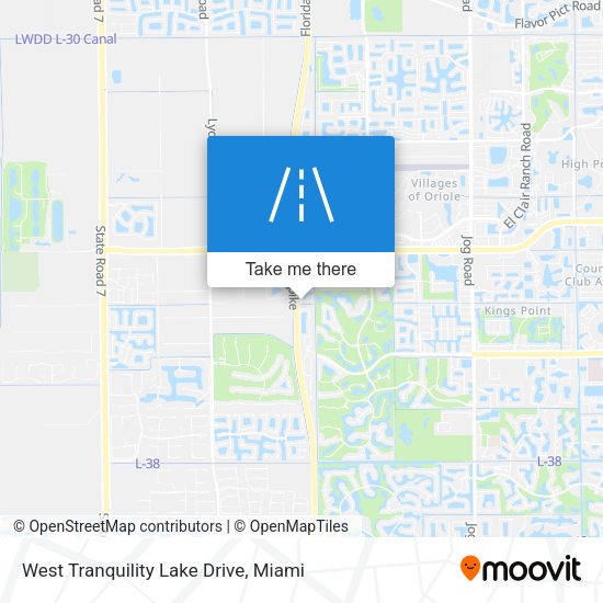Mapa de West Tranquility Lake Drive
