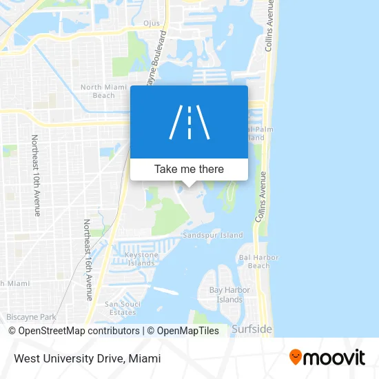 West University Drive map