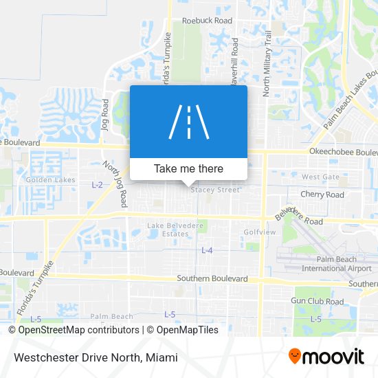 Mapa de Westchester Drive North