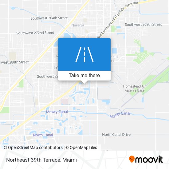 Northeast 39th Terrace map