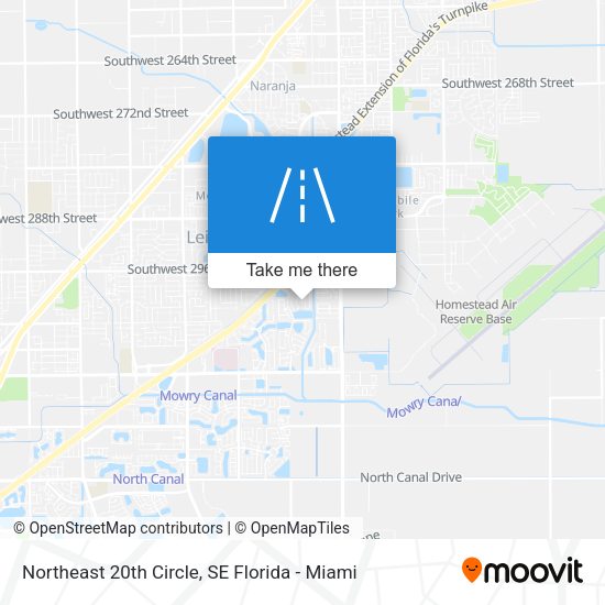 Northeast 20th Circle map