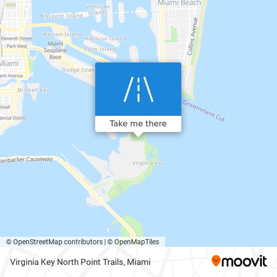 Mapa de Virginia Key North Point Trails