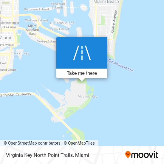 Virginia Key North Point Trails map