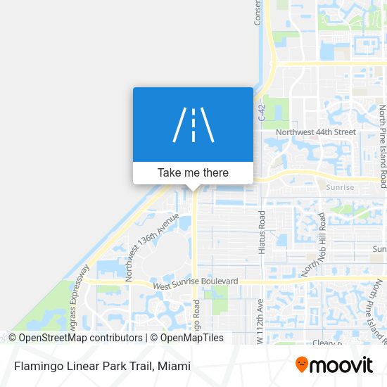 Flamingo Linear Park Trail map