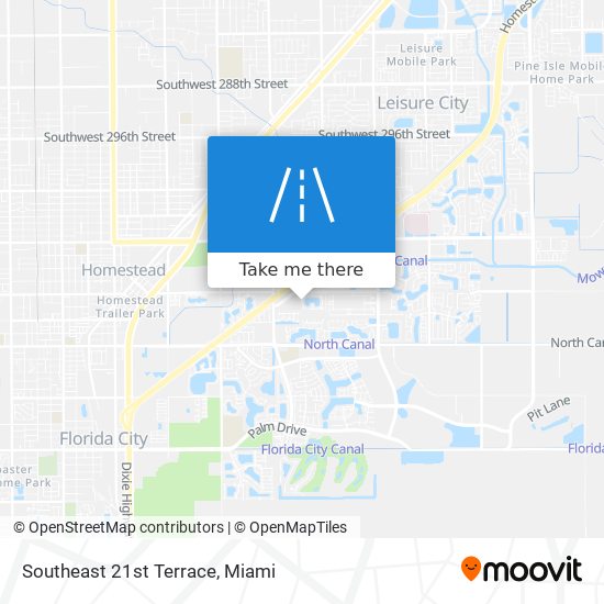 Southeast 21st Terrace map