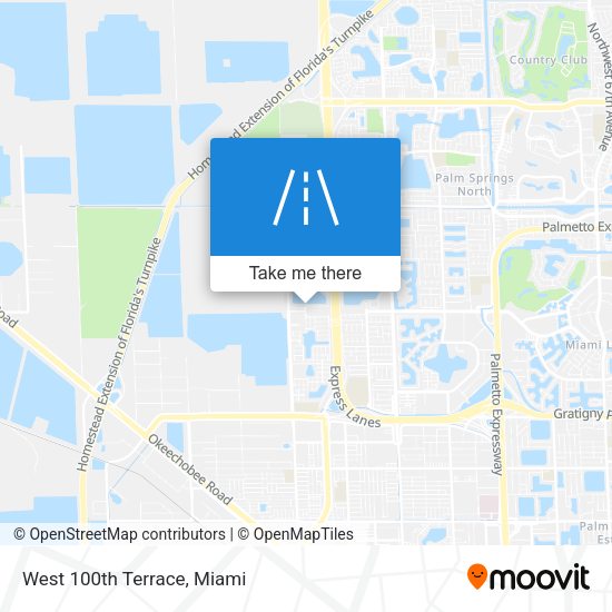 West 100th Terrace map