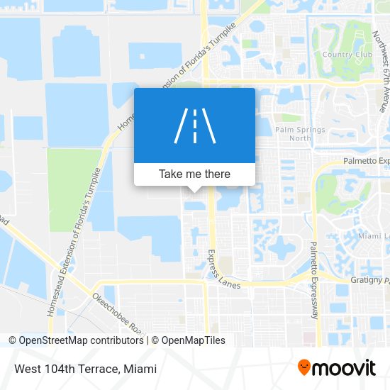 Mapa de West 104th Terrace