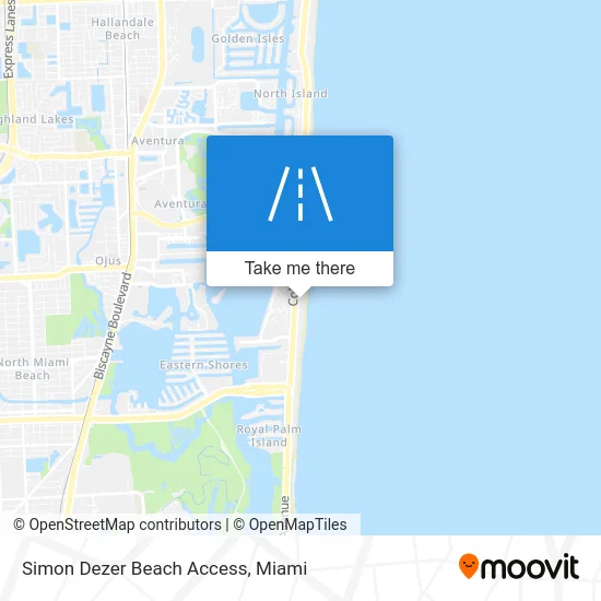 Simon Dezer Beach Access map