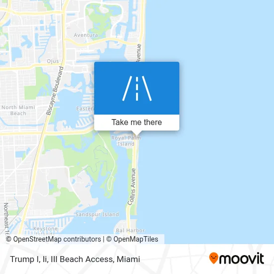 Trump I, Ii, III Beach Access map