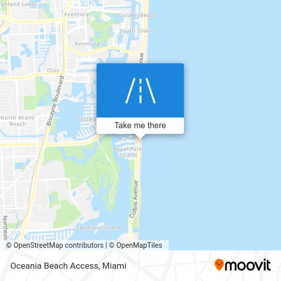 Oceania Beach Access map