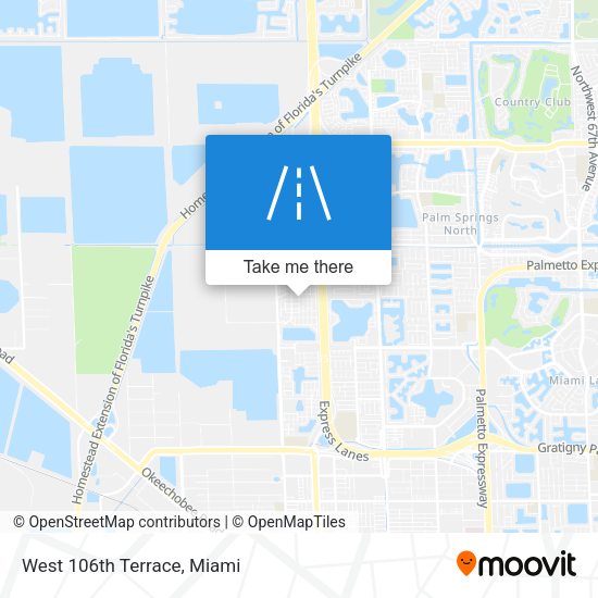 Mapa de West 106th Terrace