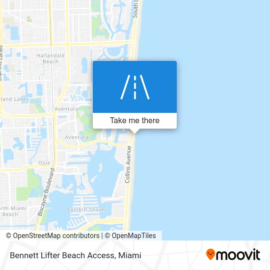 Bennett Lifter Beach Access map