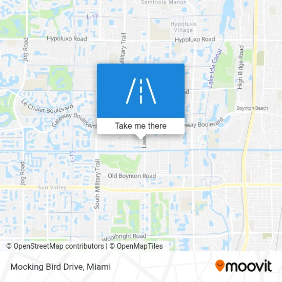 Mocking Bird Drive map