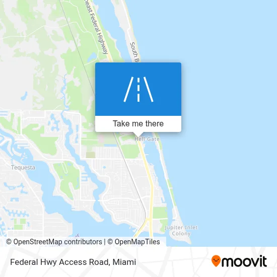 Federal Hwy Access Road map