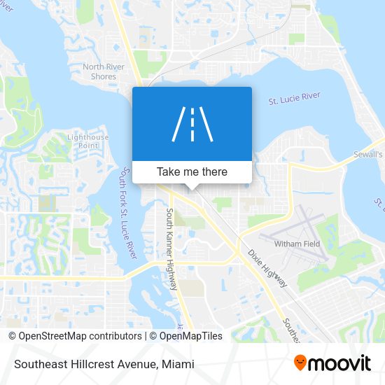 Mapa de Southeast Hillcrest Avenue