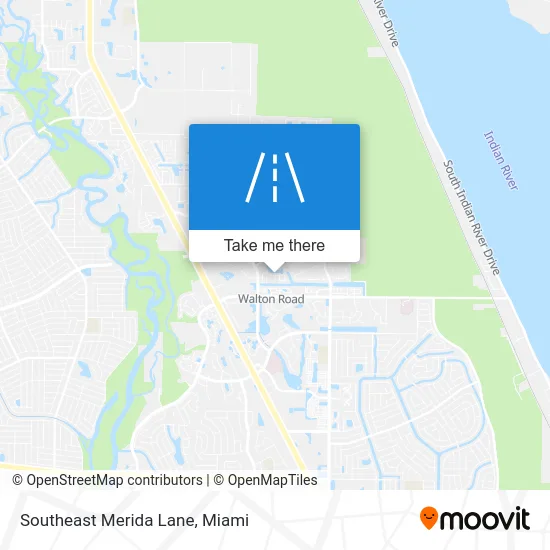 Southeast Merida Lane map