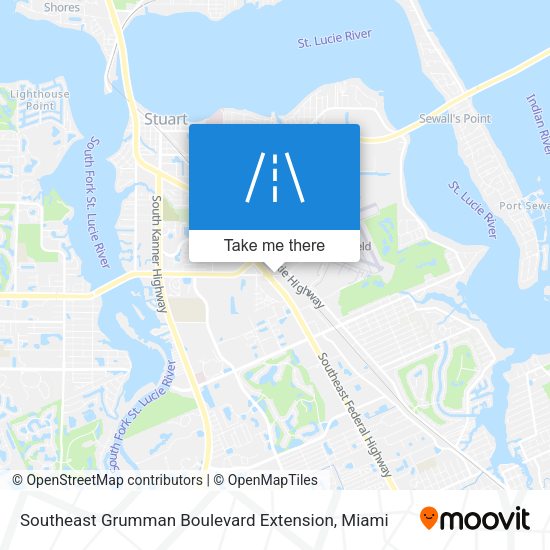 Southeast Grumman Boulevard Extension map