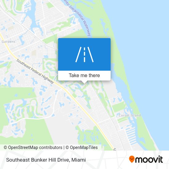 Southeast Bunker Hill Drive map