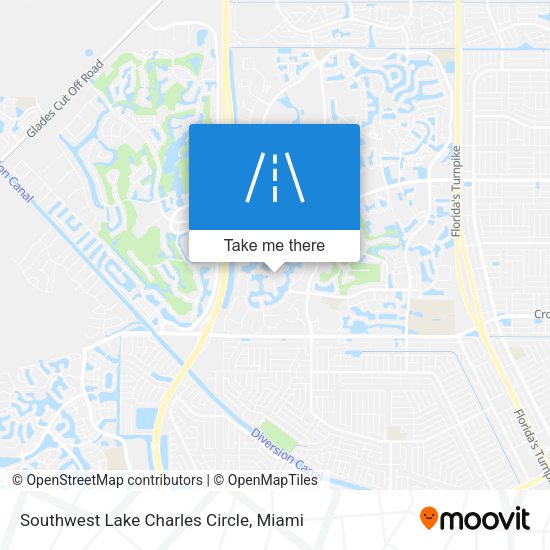 Mapa de Southwest Lake Charles Circle