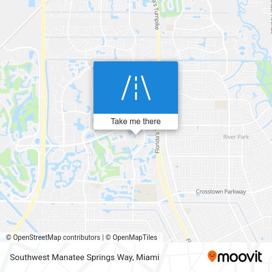 Southwest Manatee Springs Way map