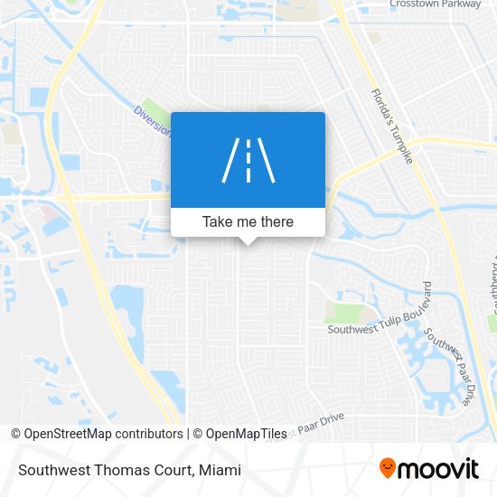 Southwest Thomas Court map