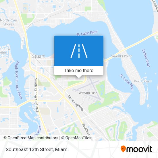 Southeast 13th Street map