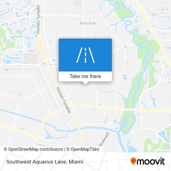 Southwest Aquarius Lane map