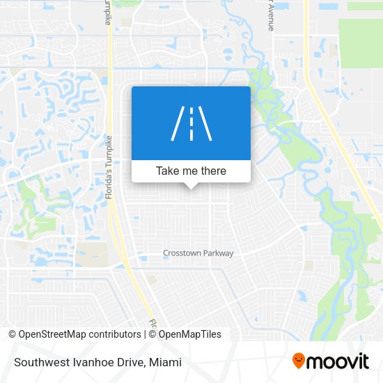 Southwest Ivanhoe Drive map