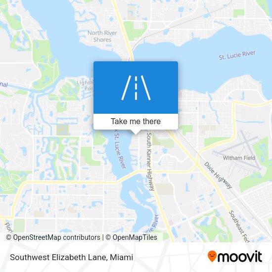 Southwest Elizabeth Lane map