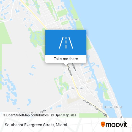 Southeast Evergreen Street map