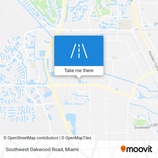 Southwest Oakwood Road map