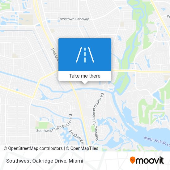 Southwest Oakridge Drive map