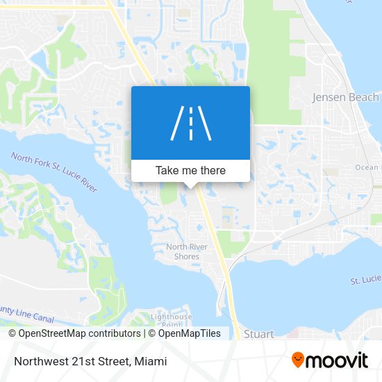 Northwest 21st Street map