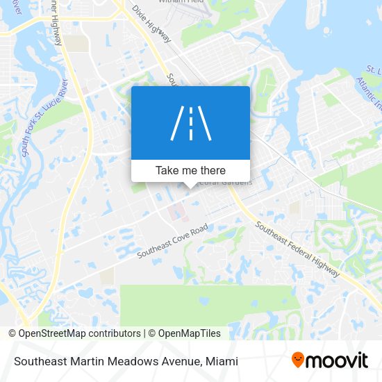 Mapa de Southeast Martin Meadows Avenue