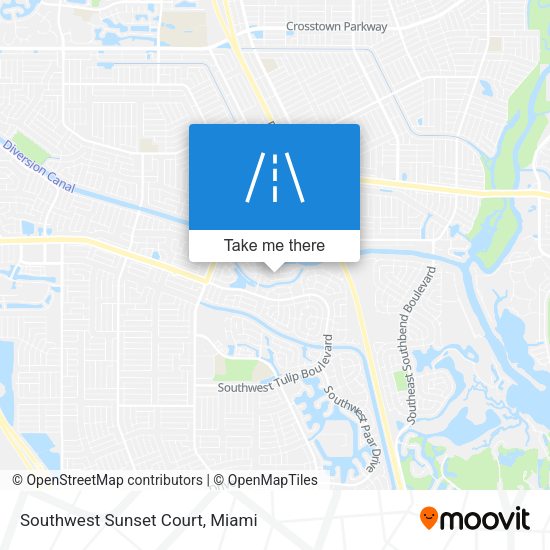 Southwest Sunset Court map