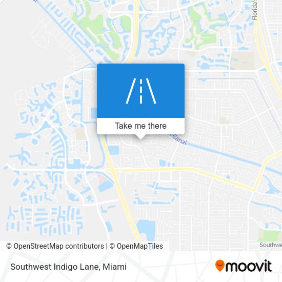 Southwest Indigo Lane map