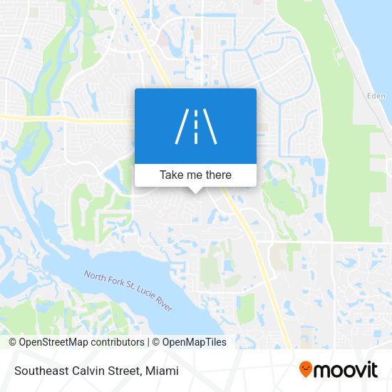 Southeast Calvin Street map