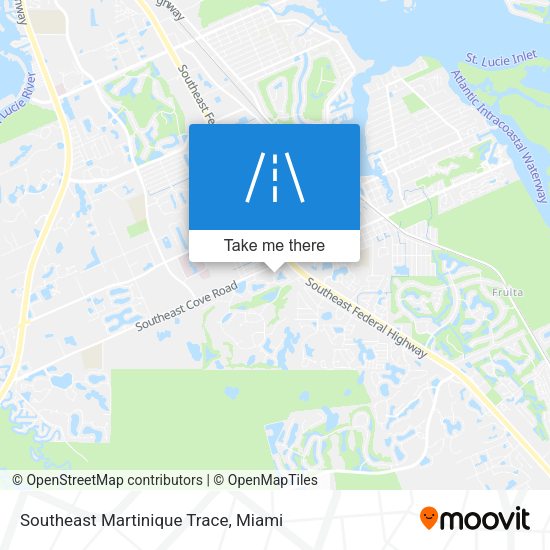 Southeast Martinique Trace map