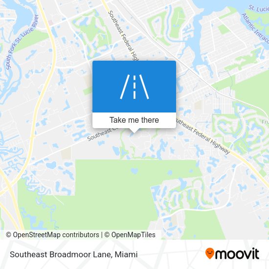 Southeast Broadmoor Lane map