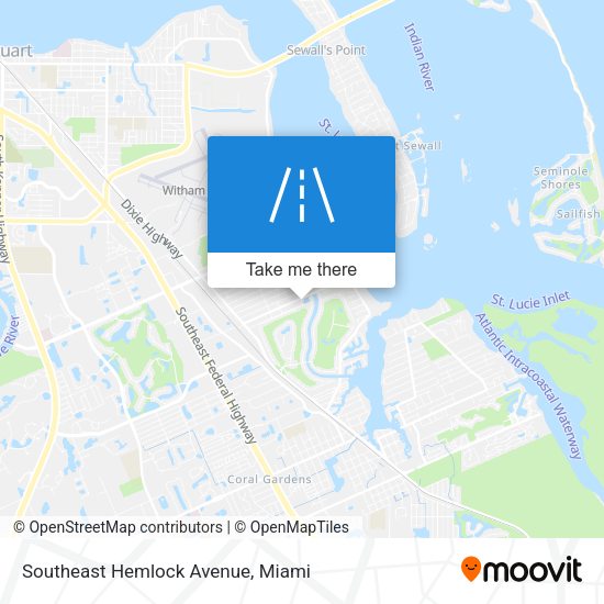 Mapa de Southeast Hemlock Avenue