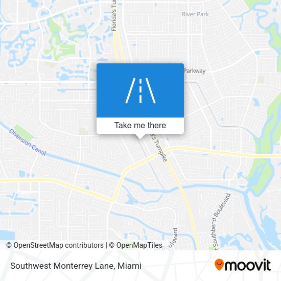 Southwest Monterrey Lane map
