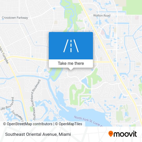 Southeast Oriental Avenue map